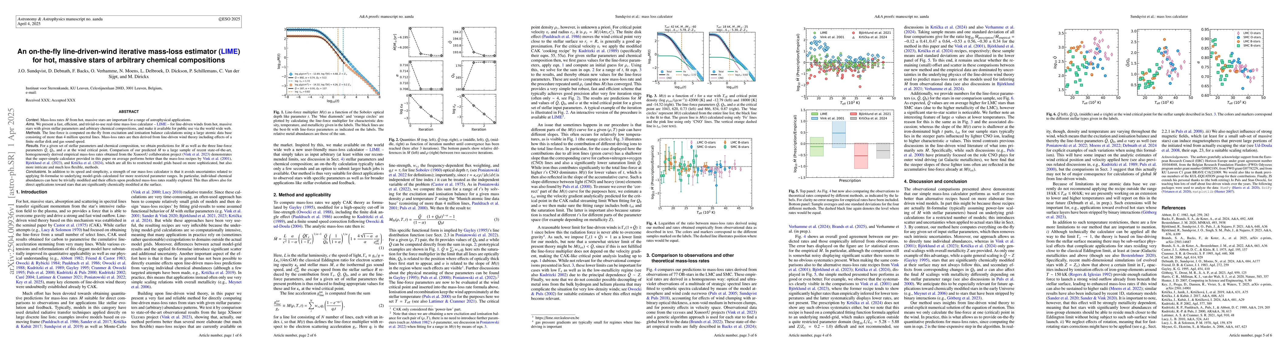Thumbnail for An on-the-fly line-driven-wind iterative mass-loss estimator (LIME) for
  hot, massive stars of arbitrary chemical compositions
