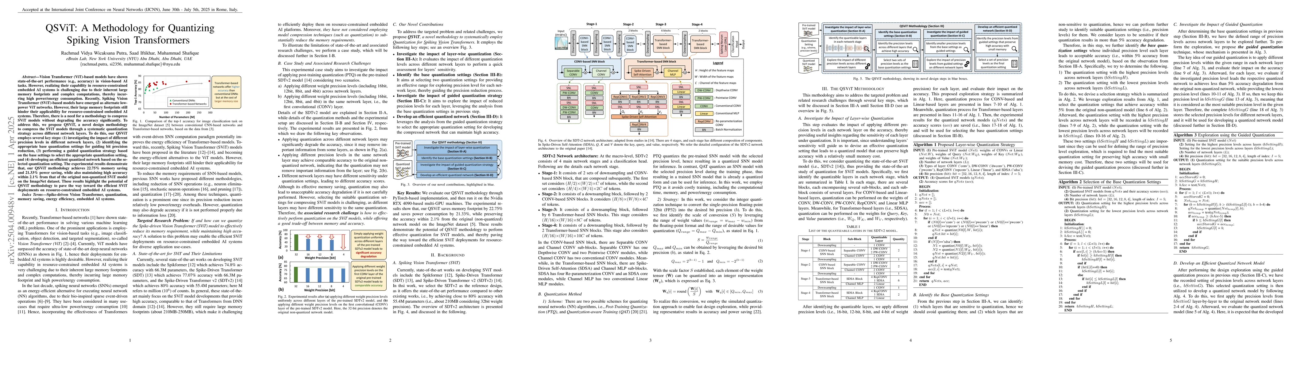 Thumbnail for QSViT: A Methodology for Quantizing Spiking Vision Transformers