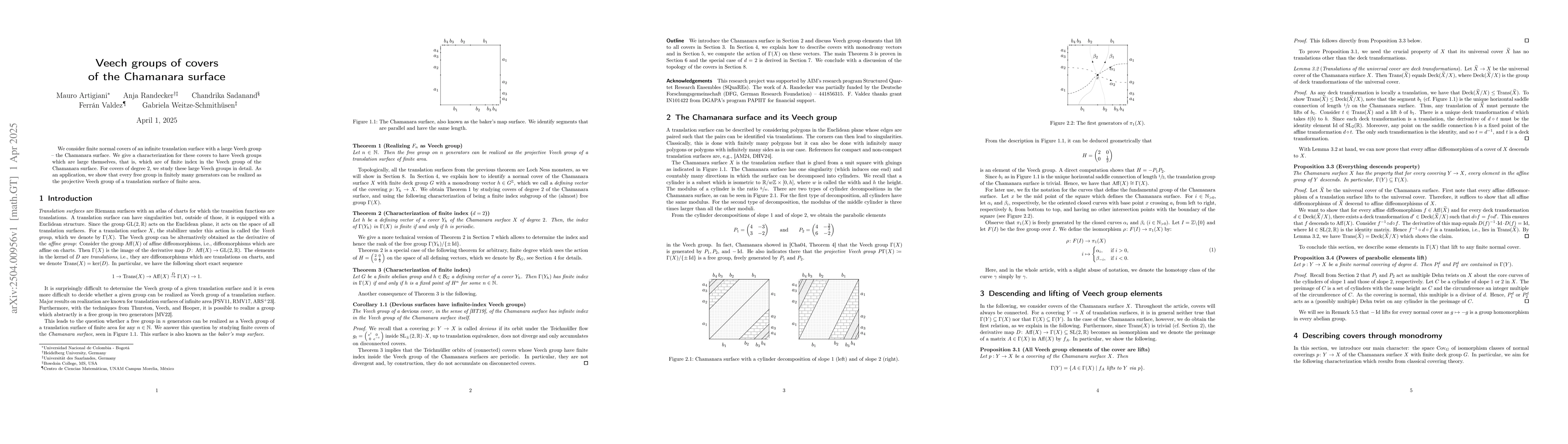 Thumbnail for Veech groups of covers of the Chamanara surface