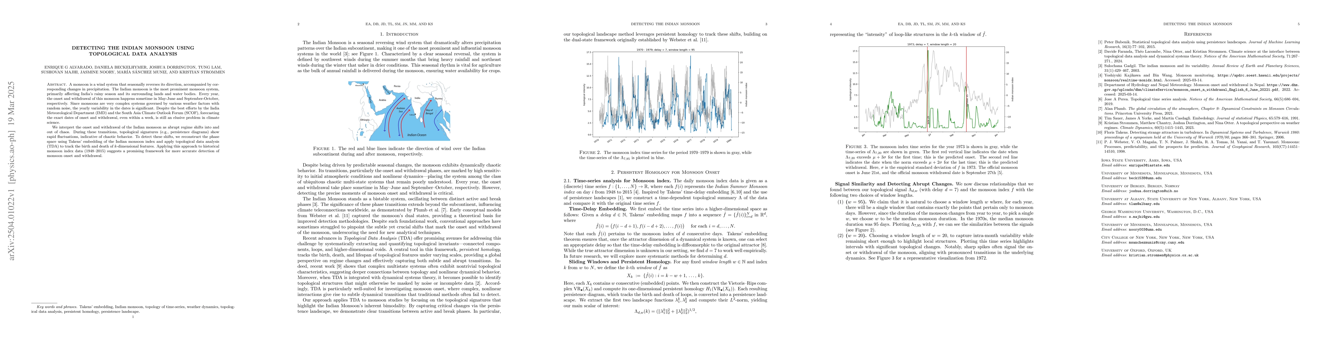 Thumbnail for Detecting the Indian Monsoon using Topological Data Analysis