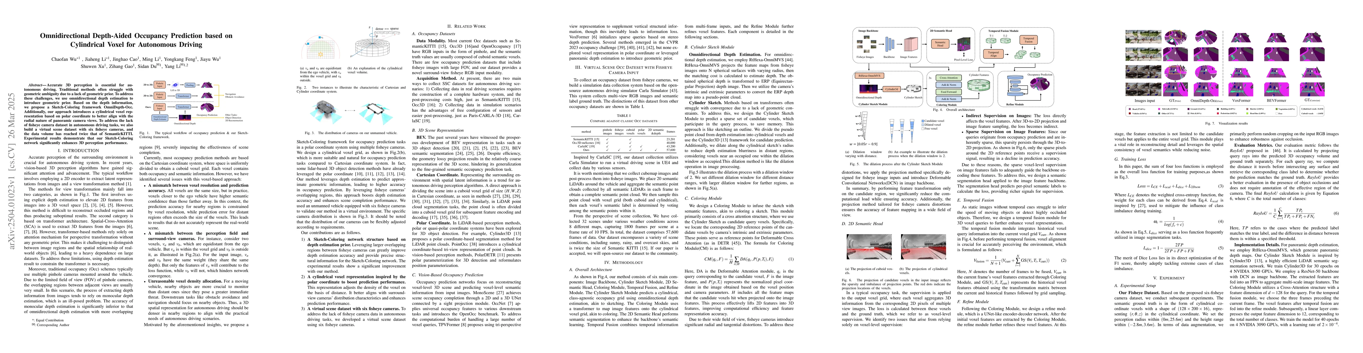 Thumbnail for Omnidirectional Depth-Aided Occupancy Prediction based on Cylindrical
  Voxel for Autonomous Driving