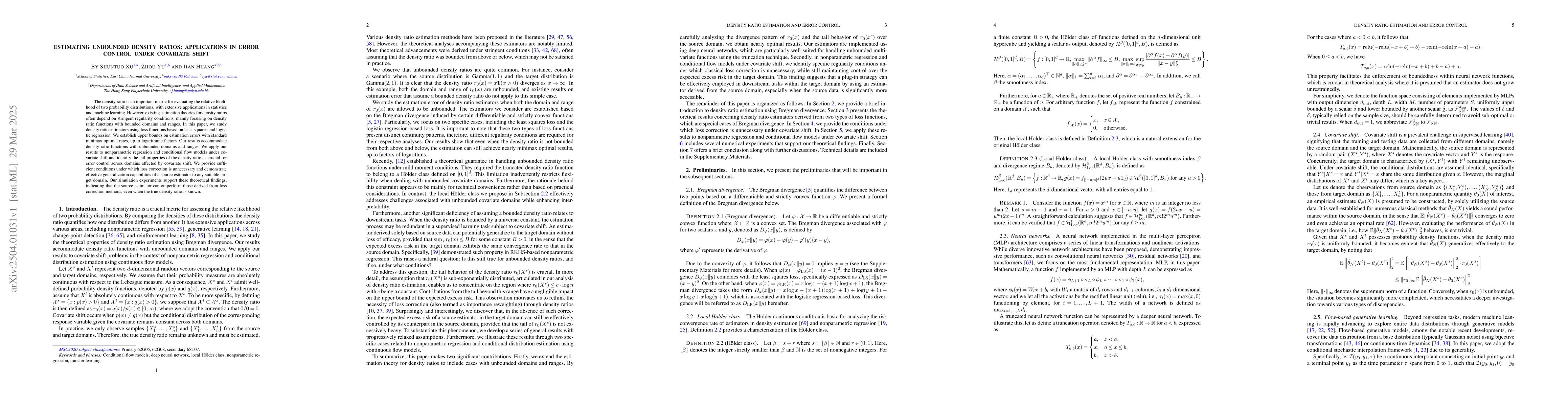 Thumbnail for Estimating Unbounded Density Ratios: Applications in Error Control under
  Covariate Shift