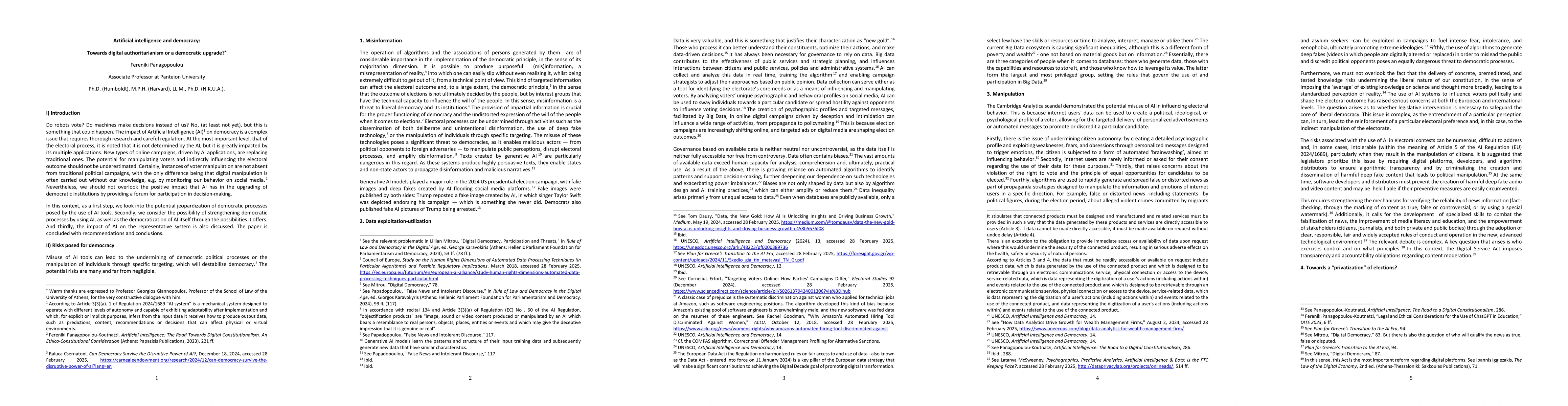 Thumbnail for Artificial intelligence and democracy: Towards digital authoritarianism
  or a democratic upgrade?