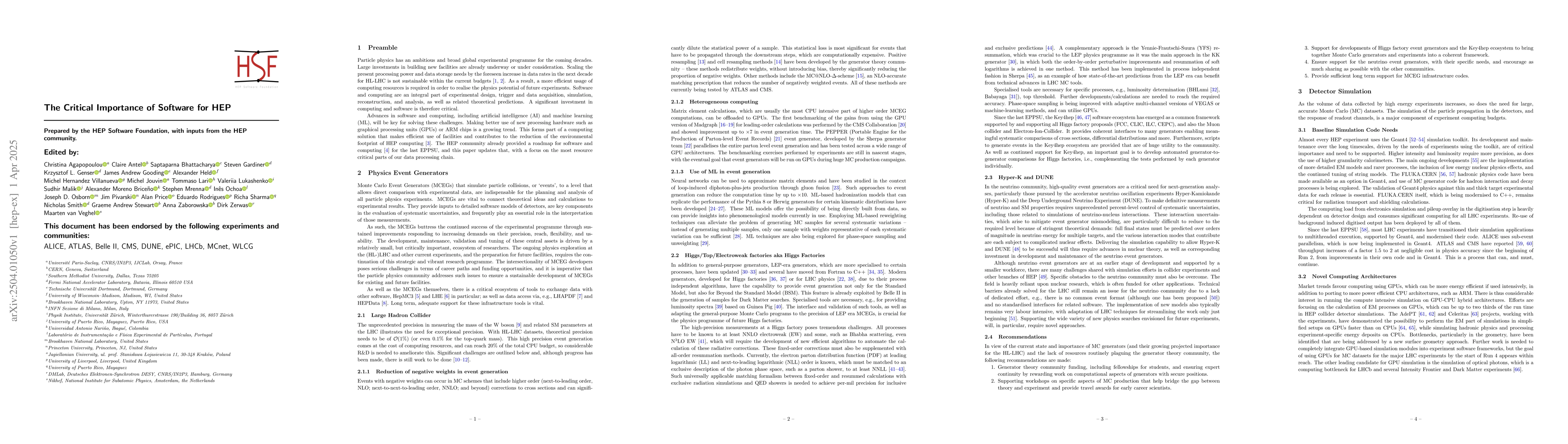 Thumbnail for The Critical Importance of Software for HEP