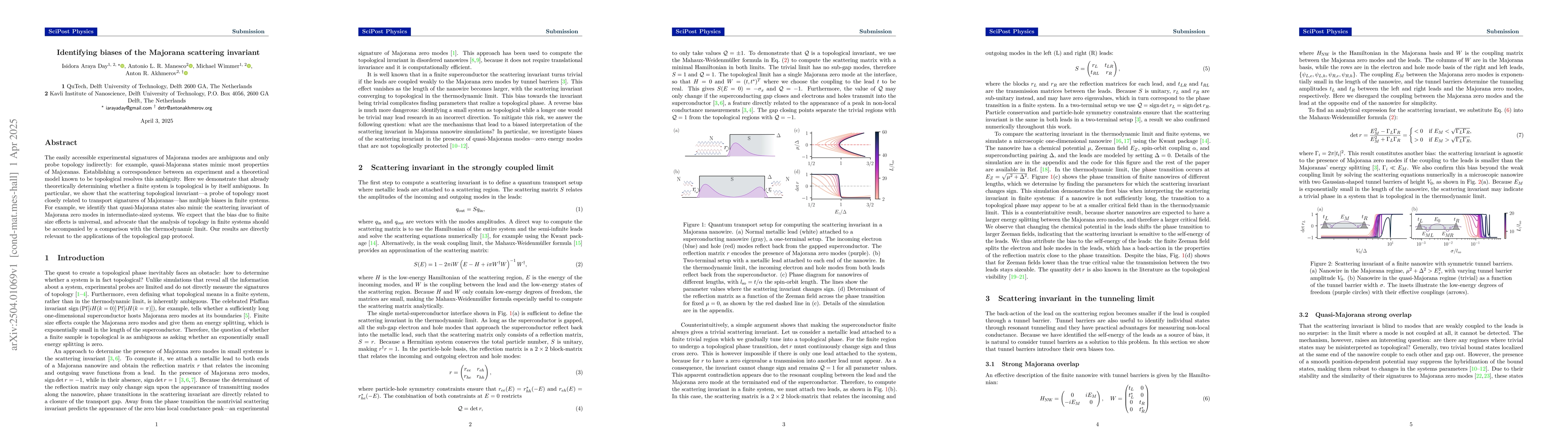 Thumbnail for Identifying biases of the Majorana scattering invariant