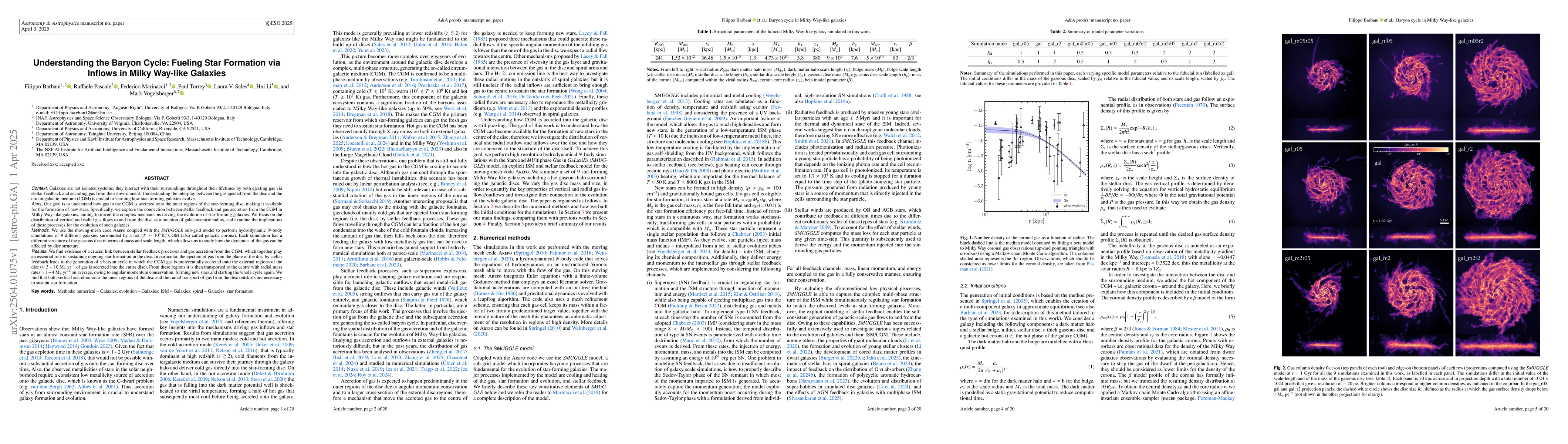 Thumbnail for Understanding the Baryon Cycle: Fueling Star Formation via Inflows in
  Milky Way-like Galaxies