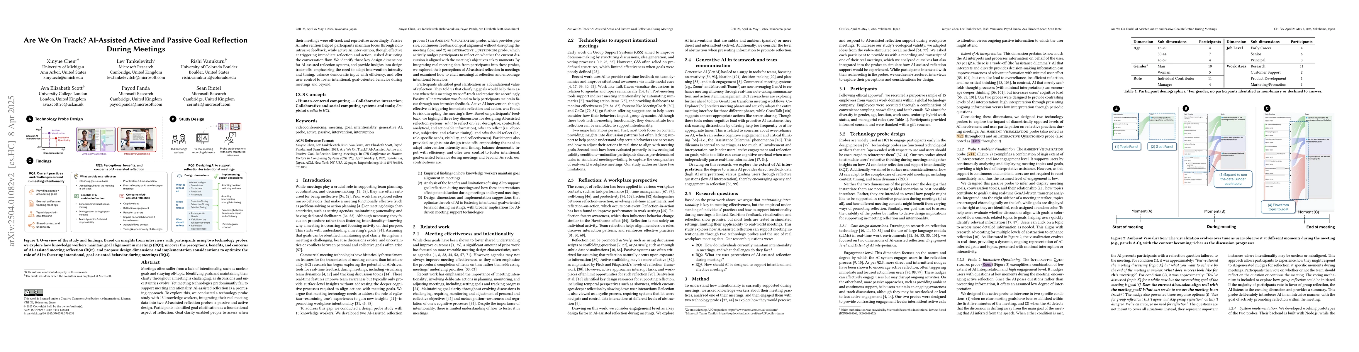 Thumbnail for Are We On Track? AI-Assisted Active and Passive Goal Reflection During
  Meetings
