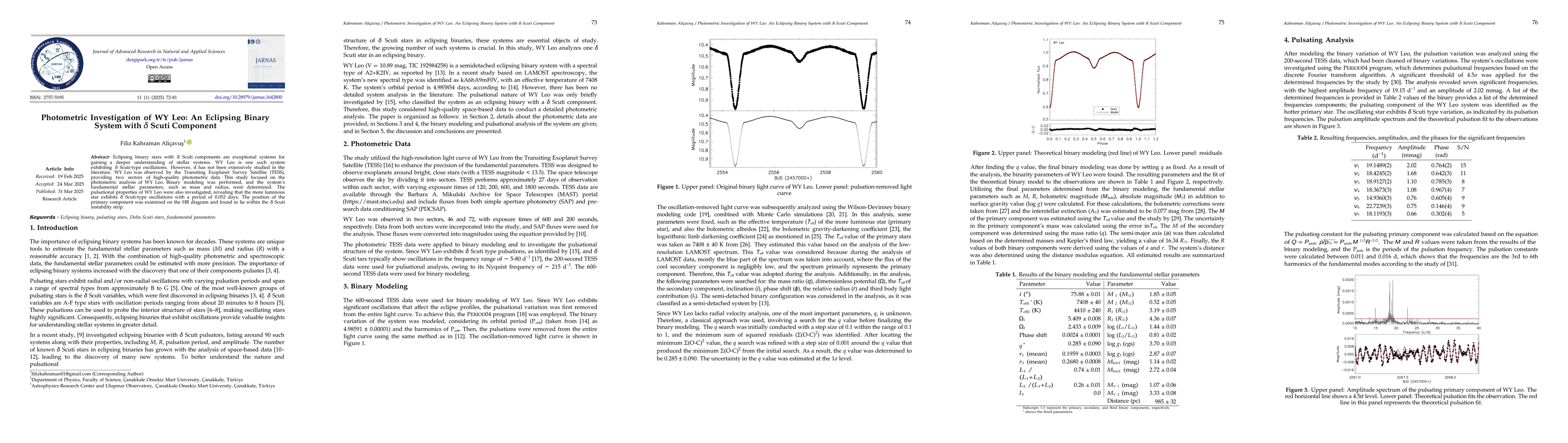 Thumbnail for Photometric investigation of WY Leo: An Eclipsing binary system with
  Delta Scuti component