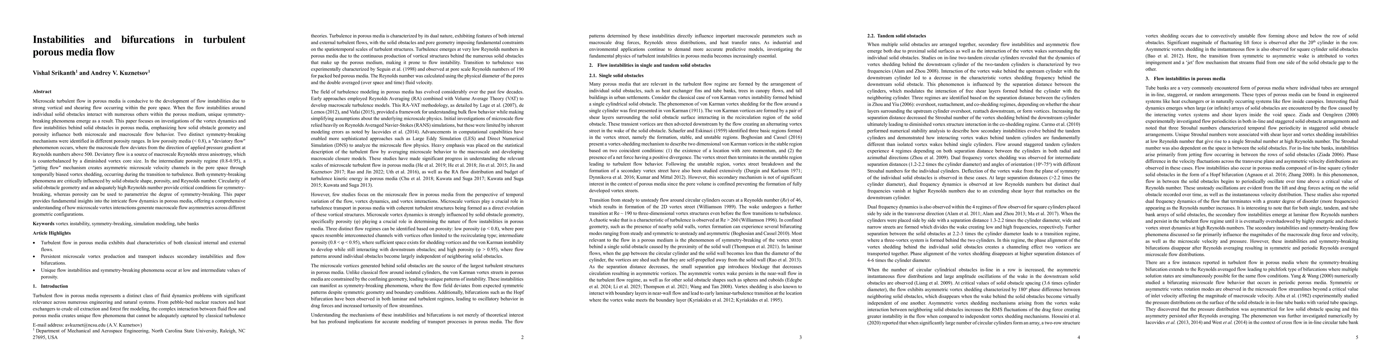 Thumbnail for Instabilities and bifurcations in turbulent porous media flow