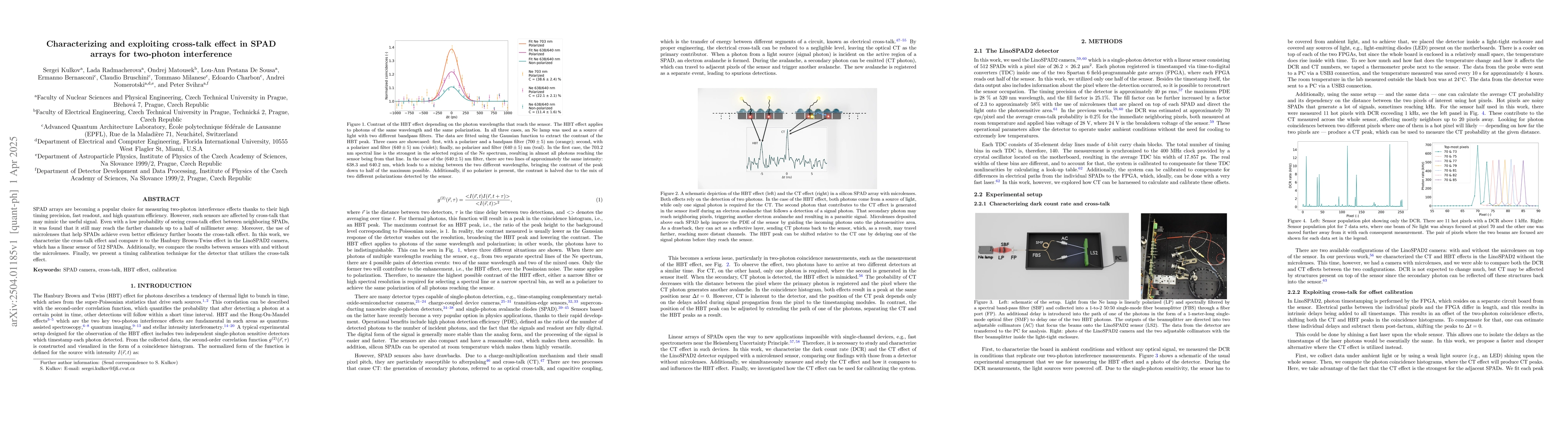 Thumbnail for Characterizing and exploiting cross-talk effect in SPAD arrays for
  two-photon interference