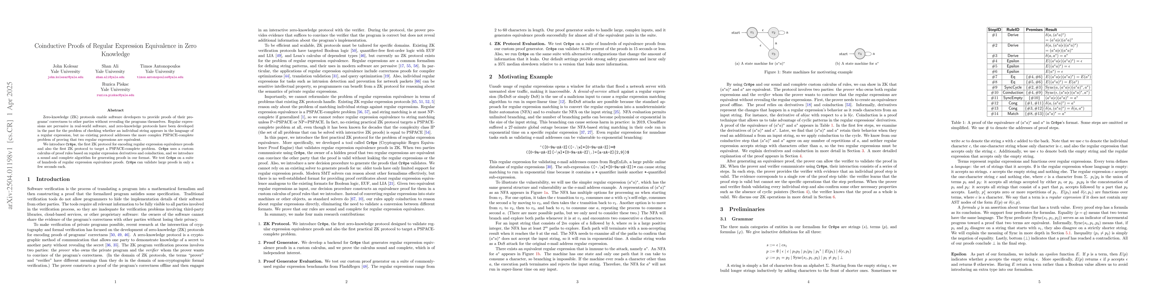 Thumbnail for Coinductive Proofs of Regular Expression Equivalence in Zero Knowledge