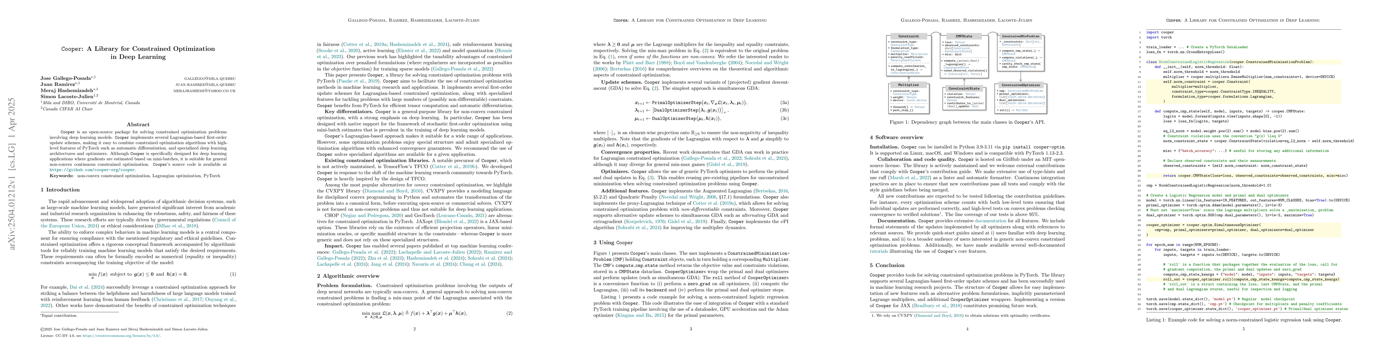 Thumbnail for Cooper: A Library for Constrained Optimization in Deep Learning