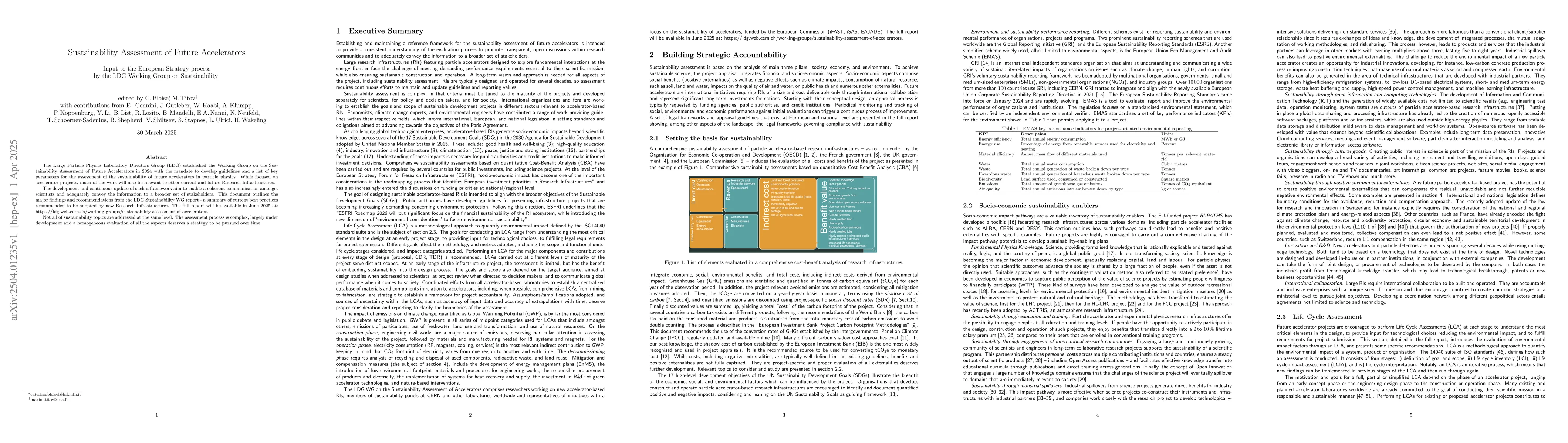 Thumbnail for Sustainability Assessment of Future Accelerators