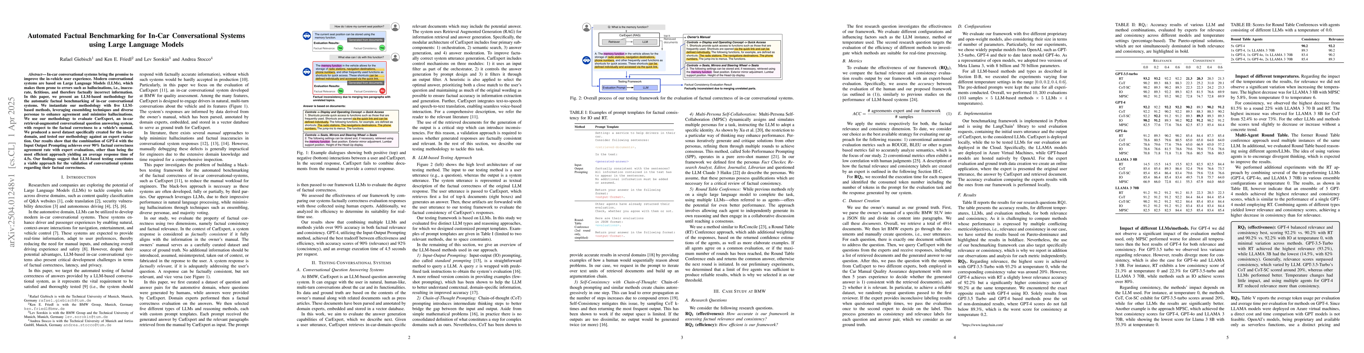 Thumbnail for Automated Factual Benchmarking for In-Car Conversational Systems using
  Large Language Models