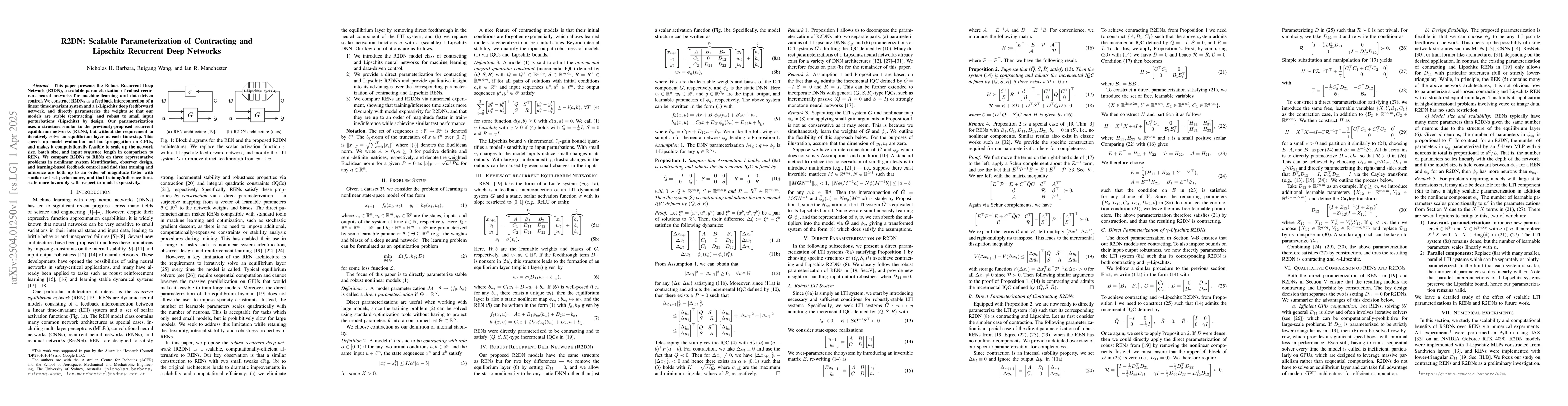 Thumbnail for R2DN: Scalable Parameterization of Contracting and Lipschitz Recurrent
  Deep Networks