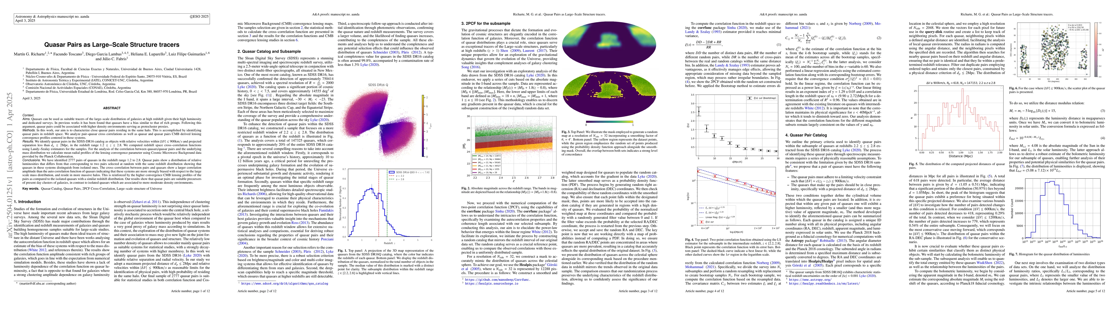 Thumbnail for Quasar Pairs as Large--Scale Structure tracers