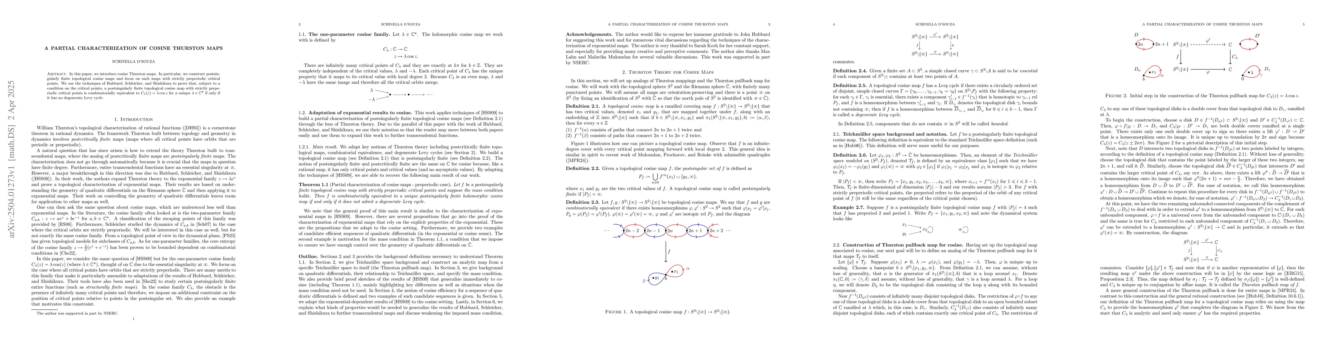 Thumbnail for A Partial Characterization of Cosine Thurston Maps
