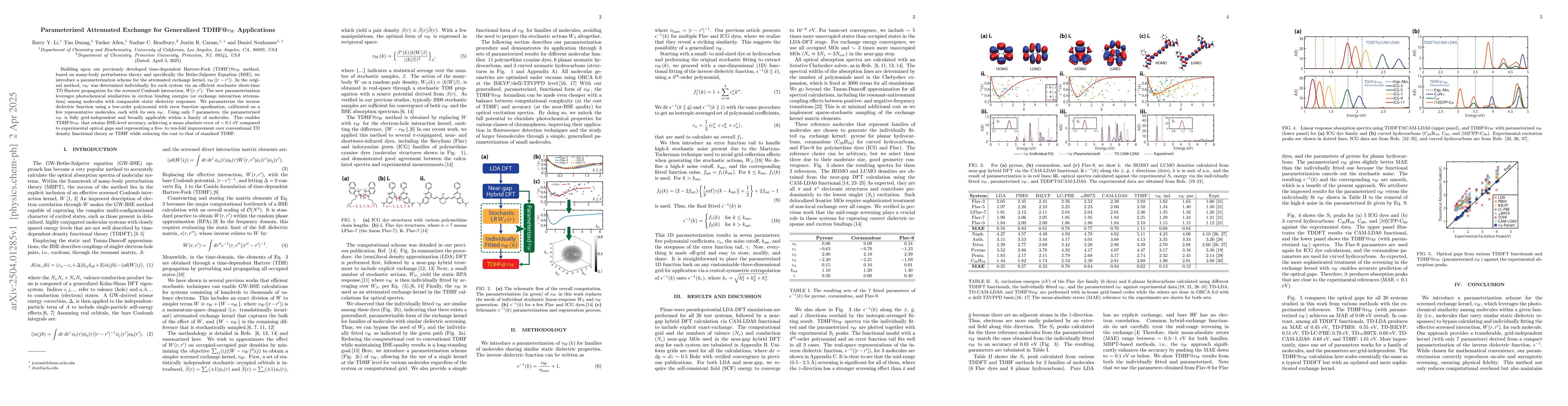 Thumbnail for Parameterized Attenuated Exchange for Generalized TDHF@$v_W$
  Applications