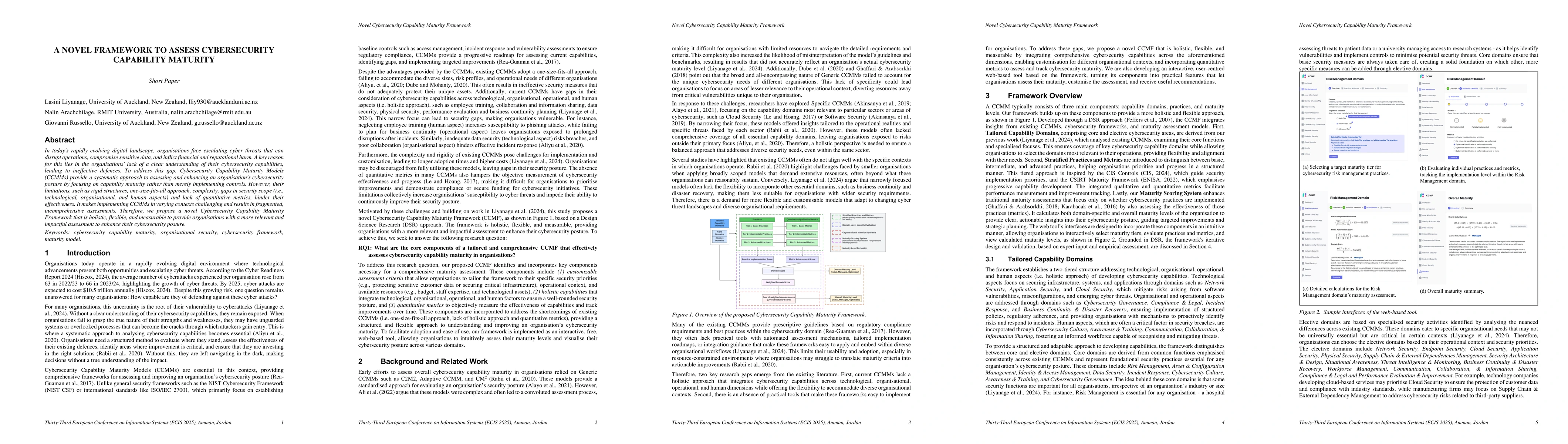 Thumbnail for A Novel Framework To Assess Cybersecurity Capability Maturity