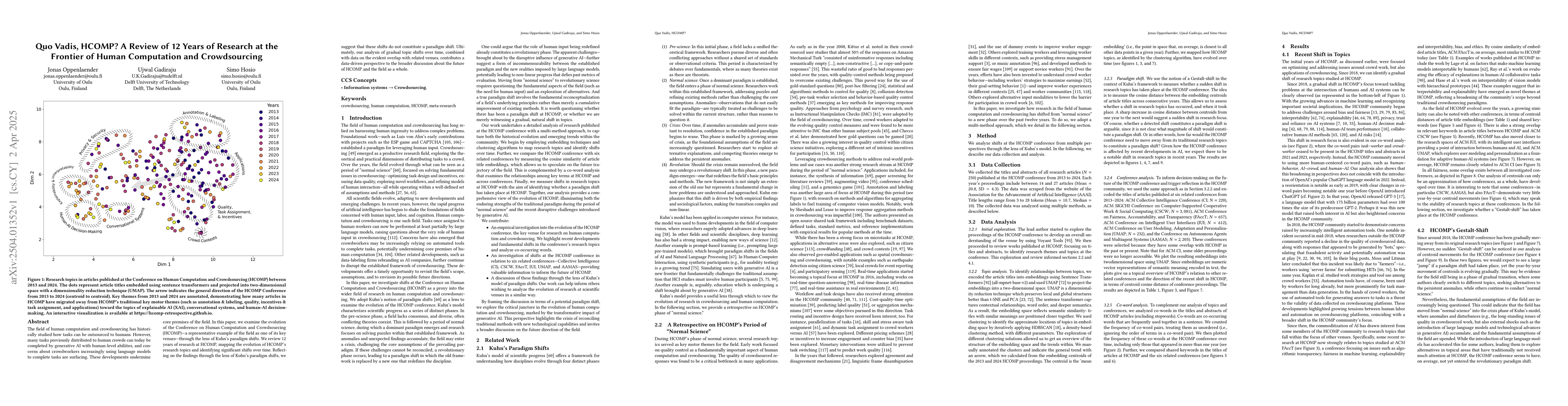 Thumbnail for Quo Vadis, HCOMP? A Review of 12 Years of Research at the Frontier of
  Human Computation and Crowdsourcing