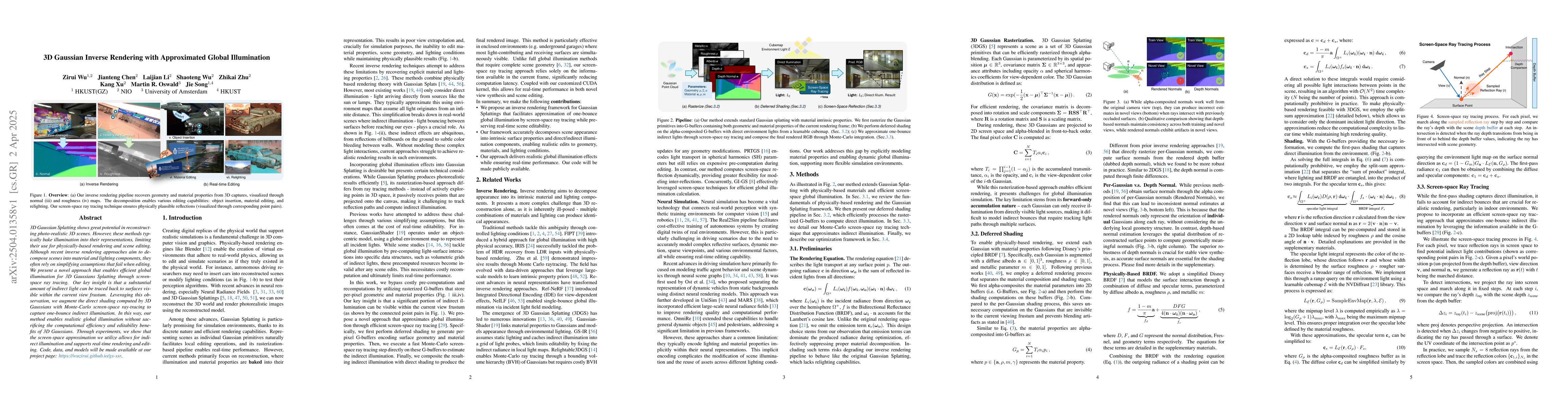 Thumbnail for 3D Gaussian Inverse Rendering with Approximated Global Illumination