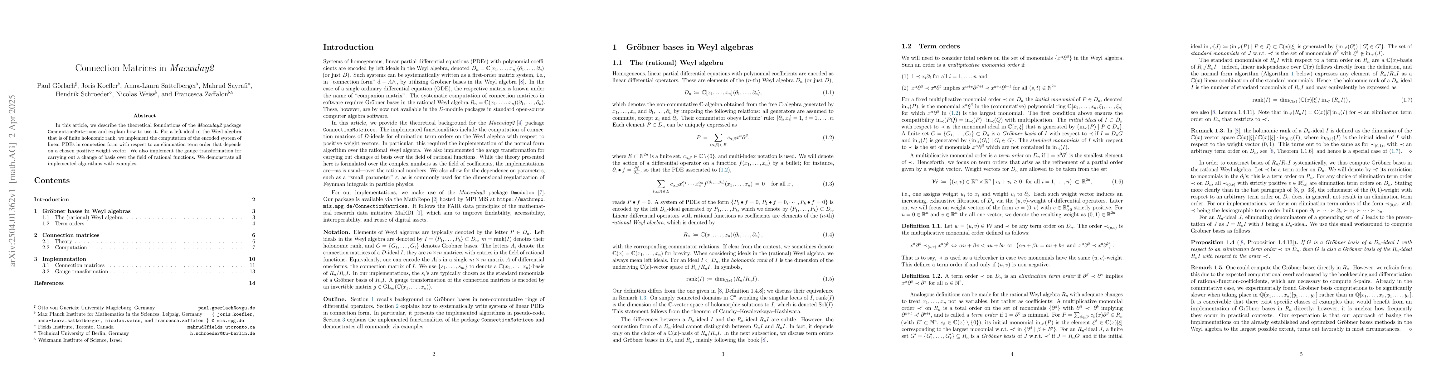 Thumbnail for Connection Matrices in Macaulay2