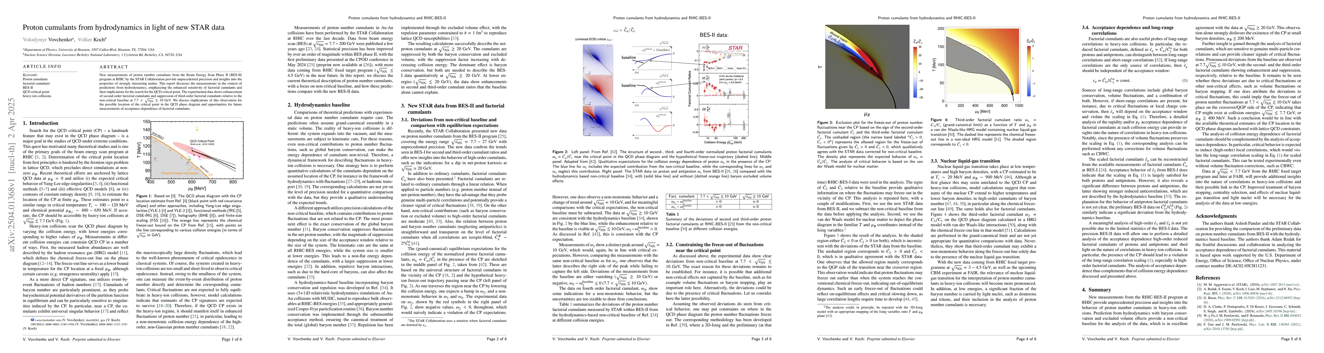Thumbnail for Proton cumulants from hydrodynamics in light of new STAR data