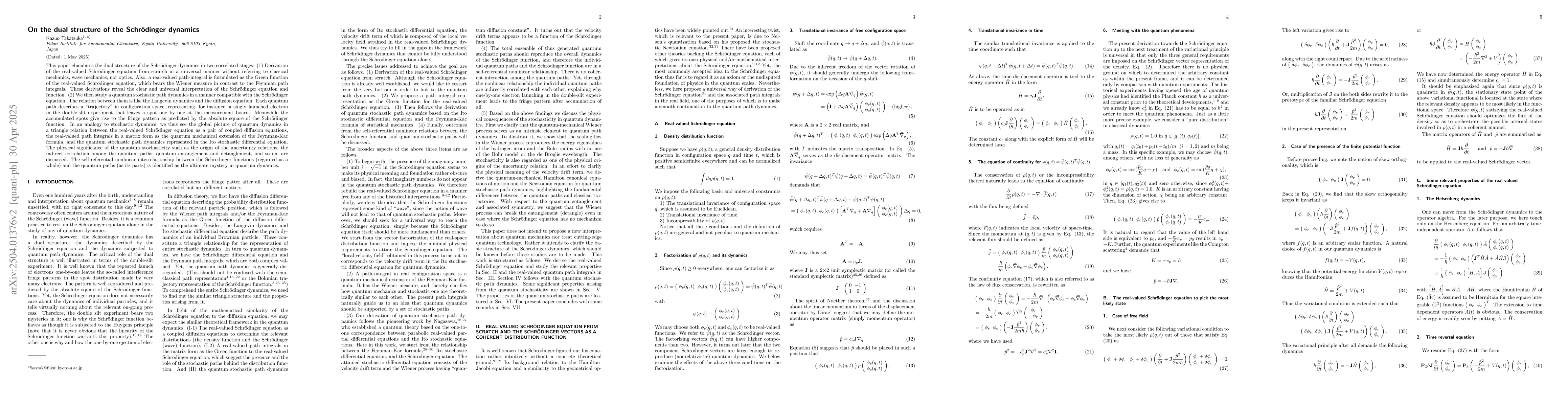 Thumbnail for On the dual structure of the Schrödinger dynamics
