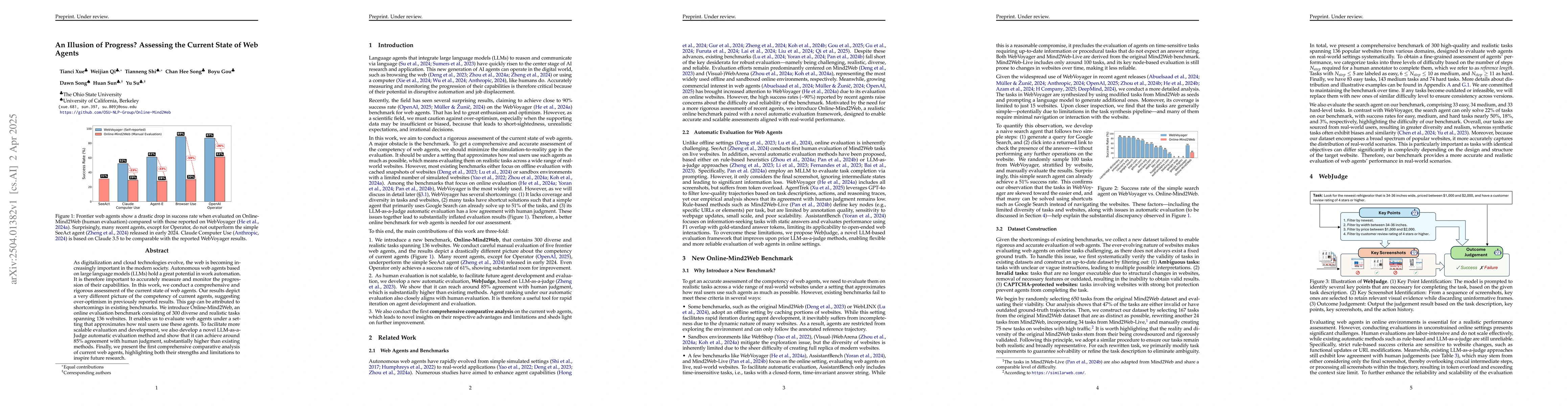 Thumbnail for An Illusion of Progress? Assessing the Current State of Web Agents