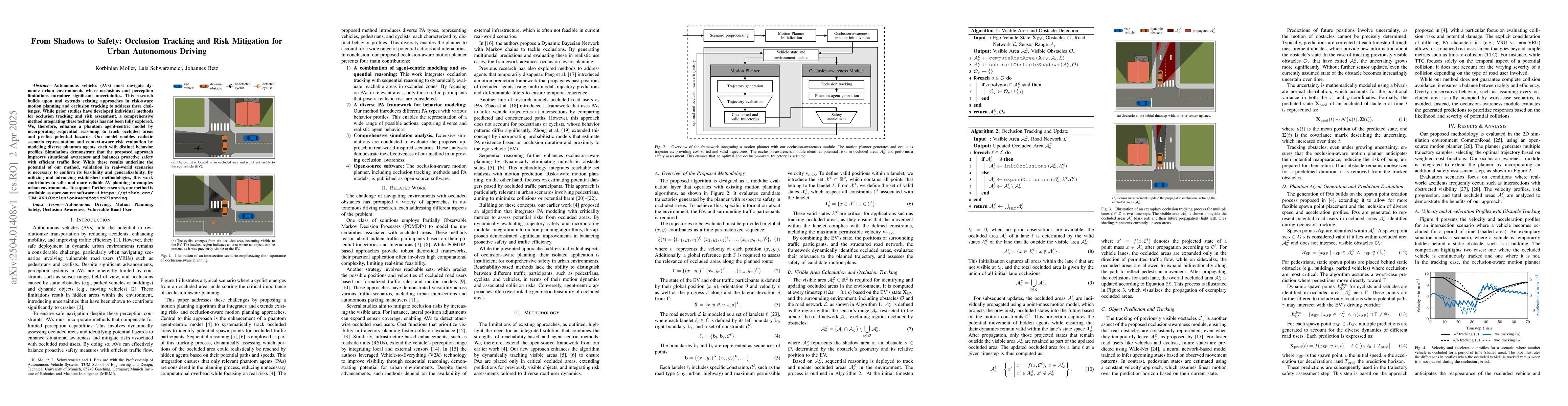 Thumbnail for From Shadows to Safety: Occlusion Tracking and Risk Mitigation for Urban
  Autonomous Driving