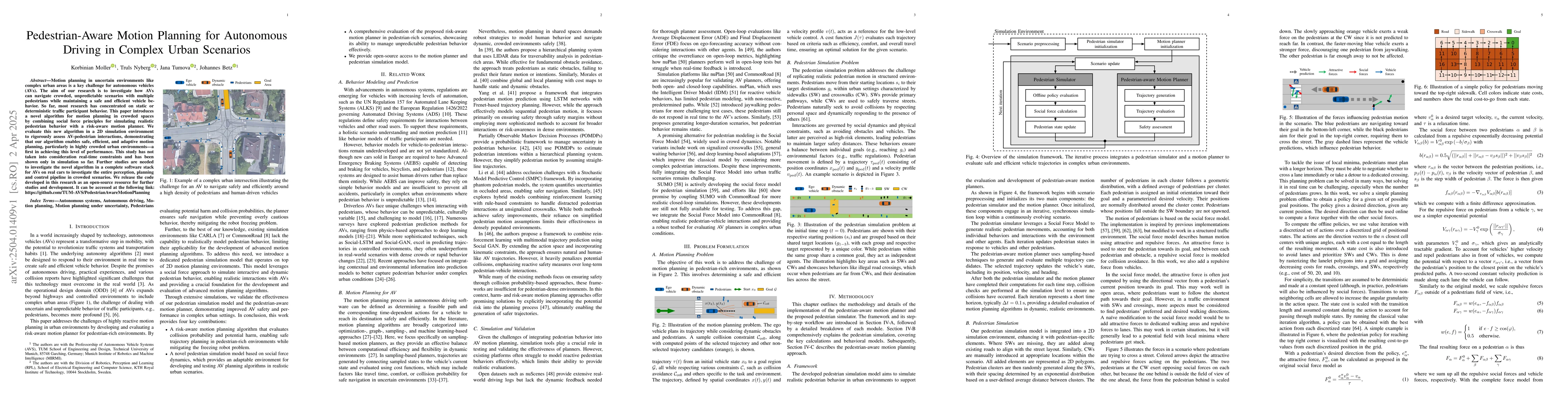 Thumbnail for Pedestrian-Aware Motion Planning for Autonomous Driving in Complex Urban
  Scenarios