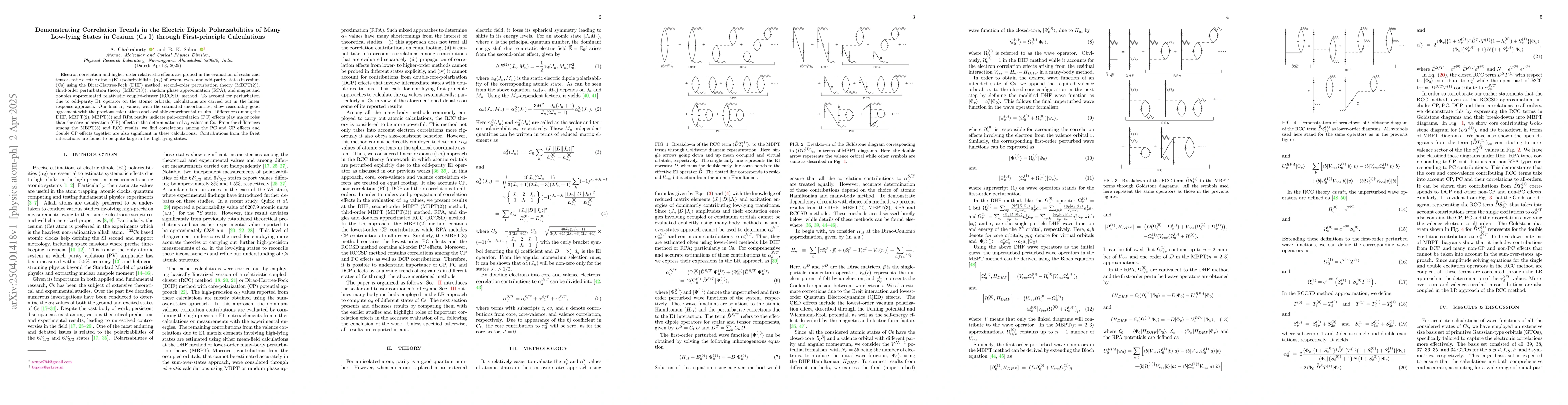 Thumbnail for Demonstrating Correlation Trends in the Electric Dipole Polarizabilities
  of Many Low-lying States in Cesium (Cs I) through First-principle
  Calculations