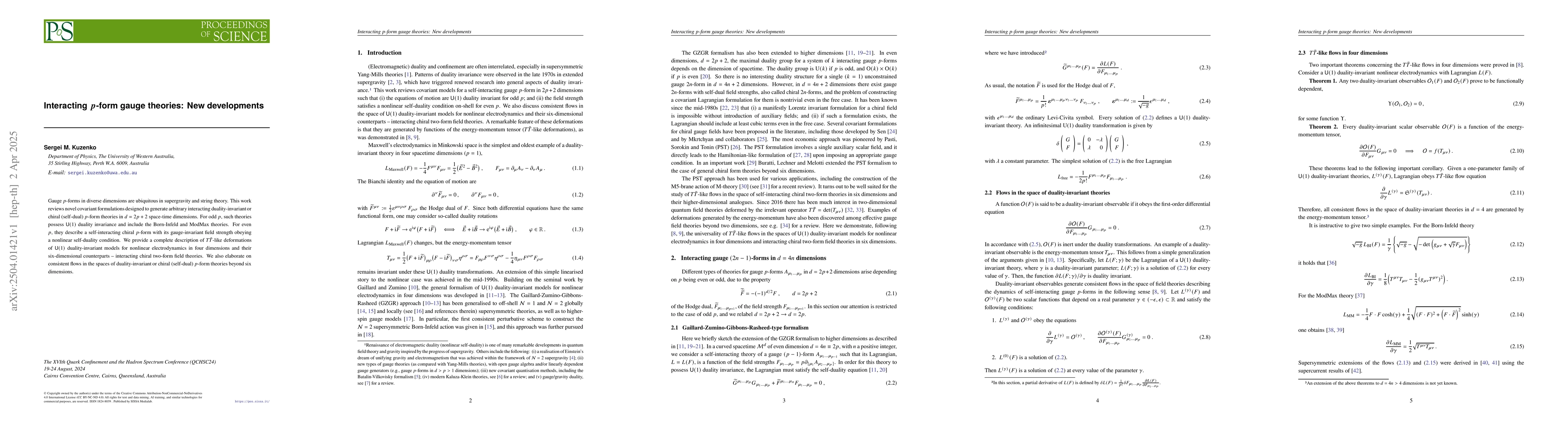 Thumbnail for Interacting $p$-form gauge theories: New developments