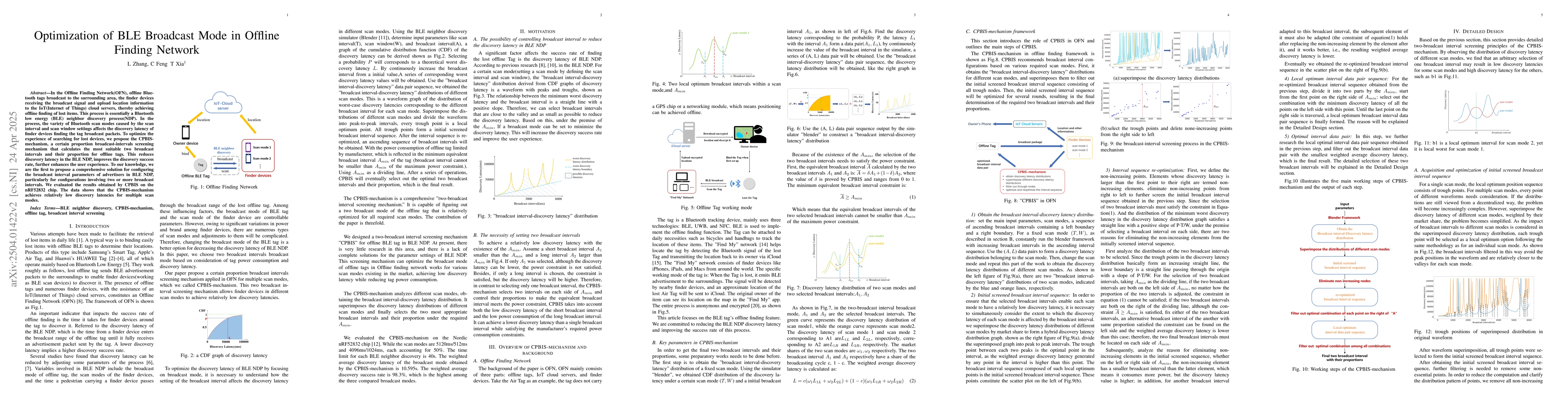 Thumbnail for Optimization of BLE Broadcast Mode in Offline Finding Network