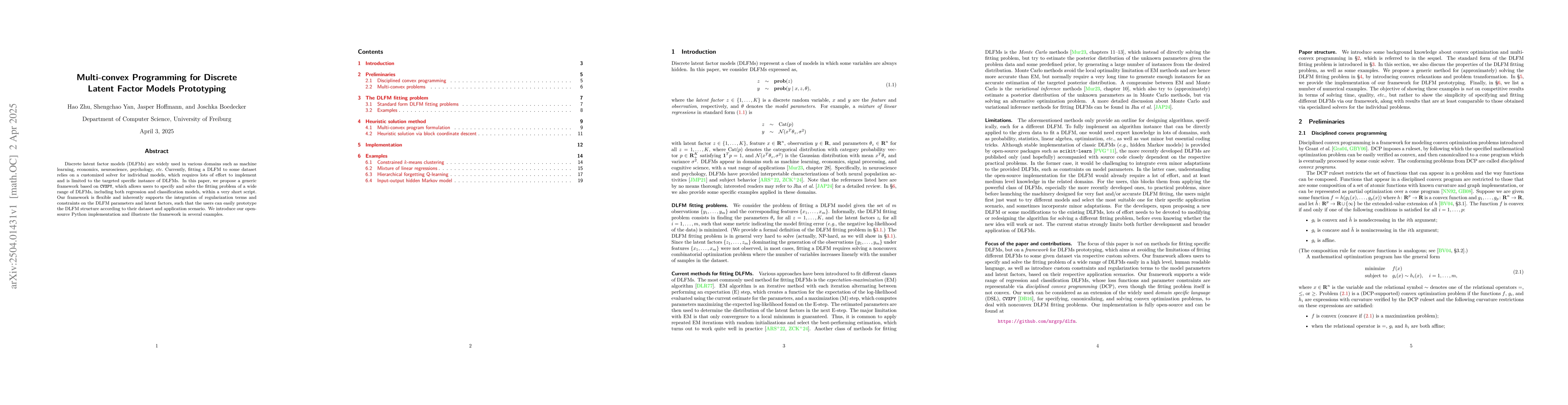Thumbnail for Multi-convex Programming for Discrete Latent Factor Models Prototyping