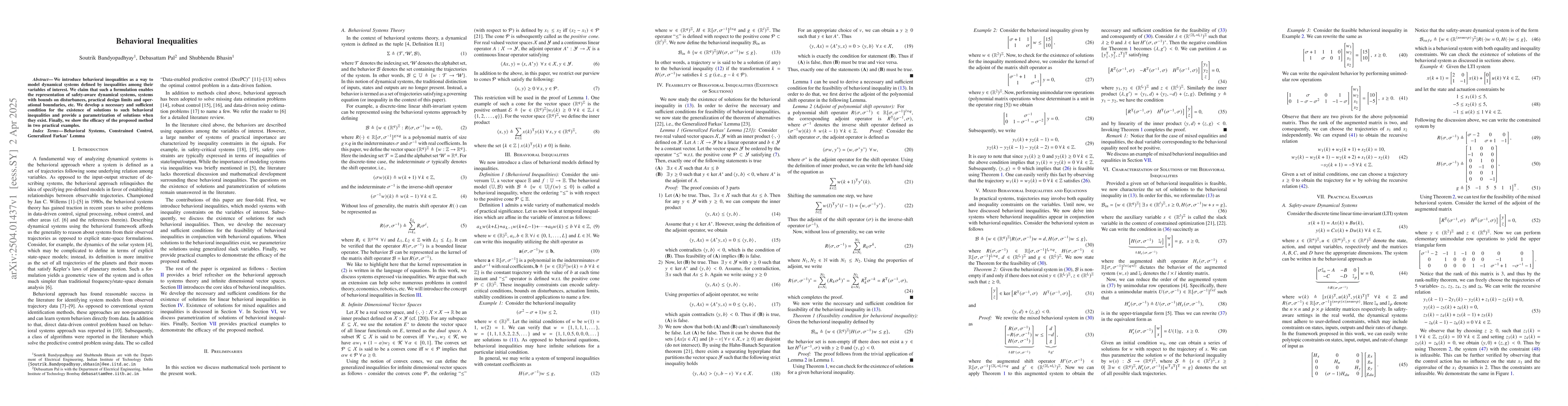 Thumbnail for Behavioral Inequalities