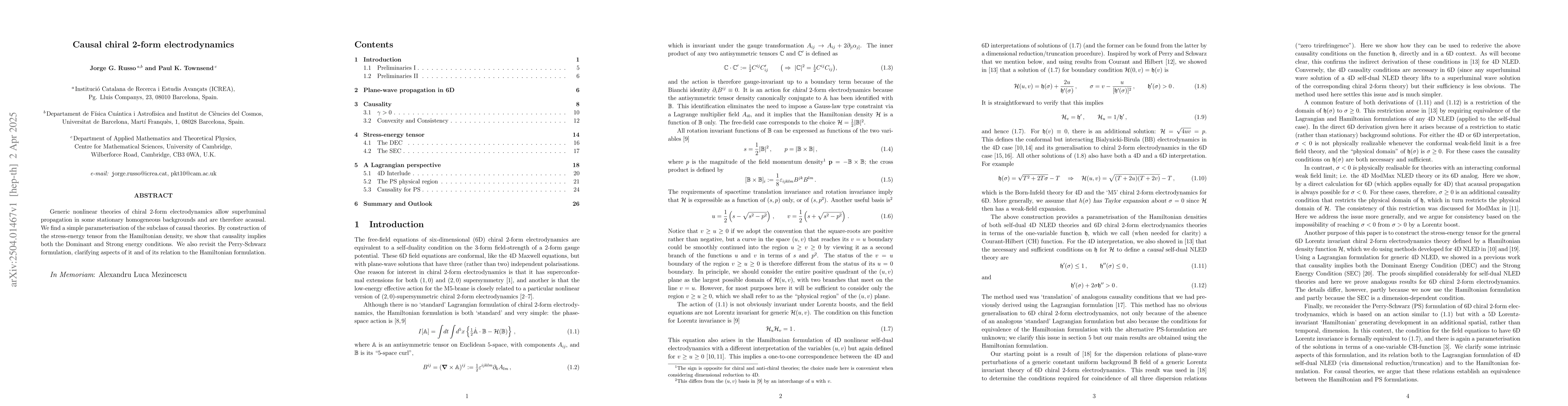 Thumbnail for Causal chiral 2-form electrodynamics