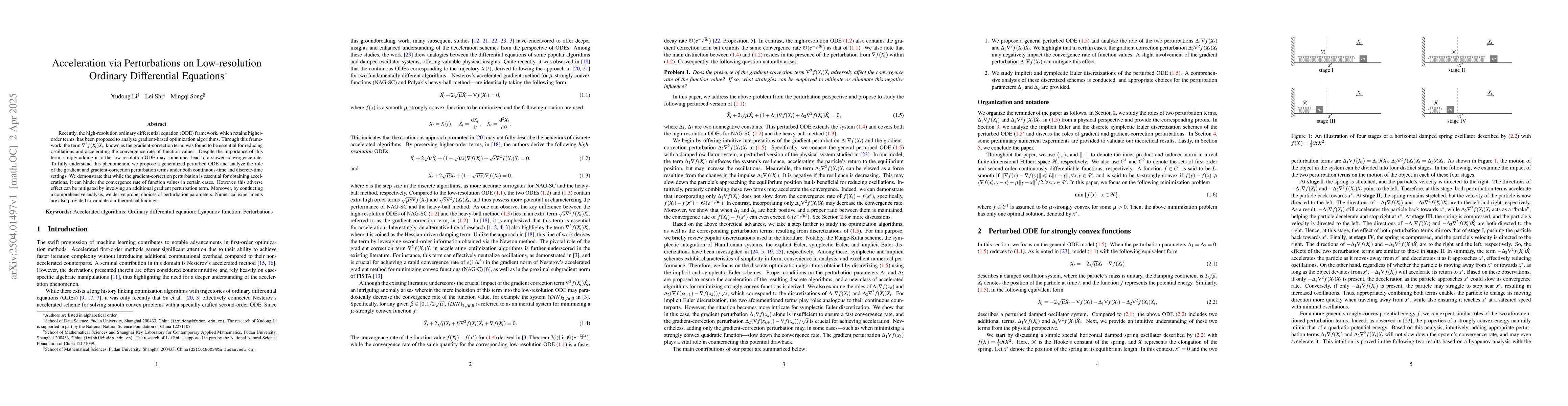 Thumbnail for Acceleration via Perturbations on Low-resolution Ordinary Differential
  Equations