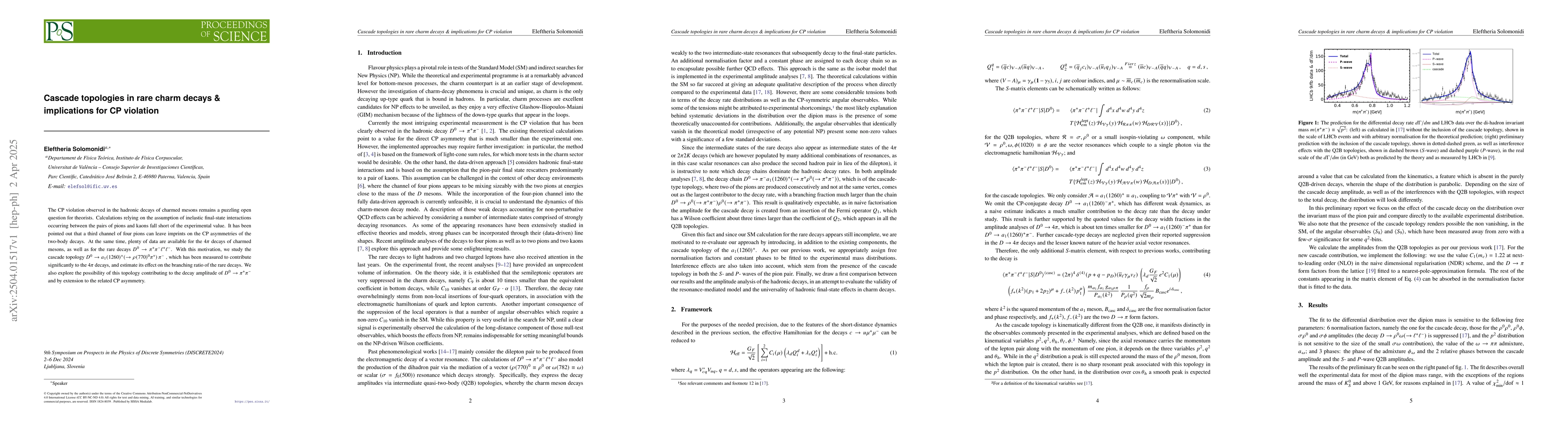 Thumbnail for Cascade topologies in rare charm decays and implications for CP
  violation