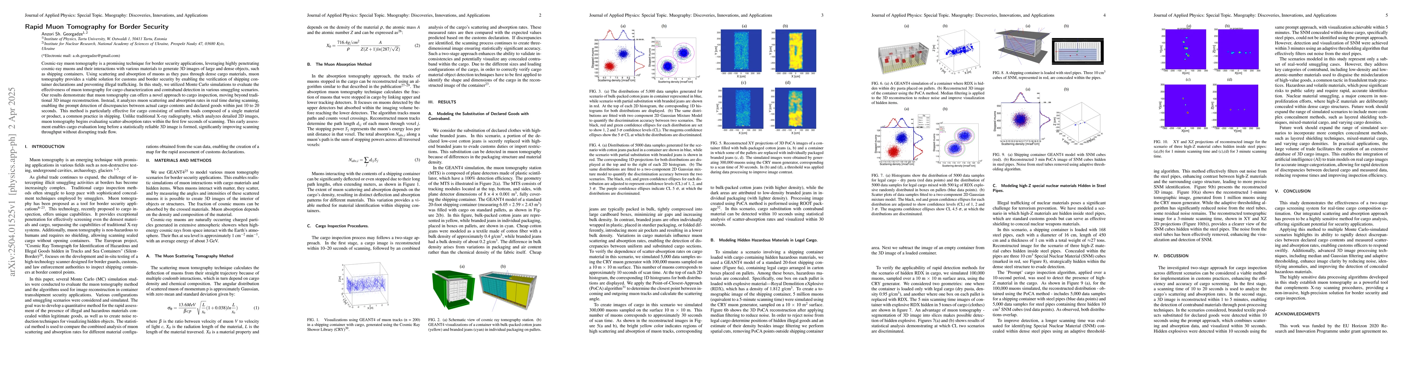 Thumbnail for Rapid Muon Tomography for Border Security
