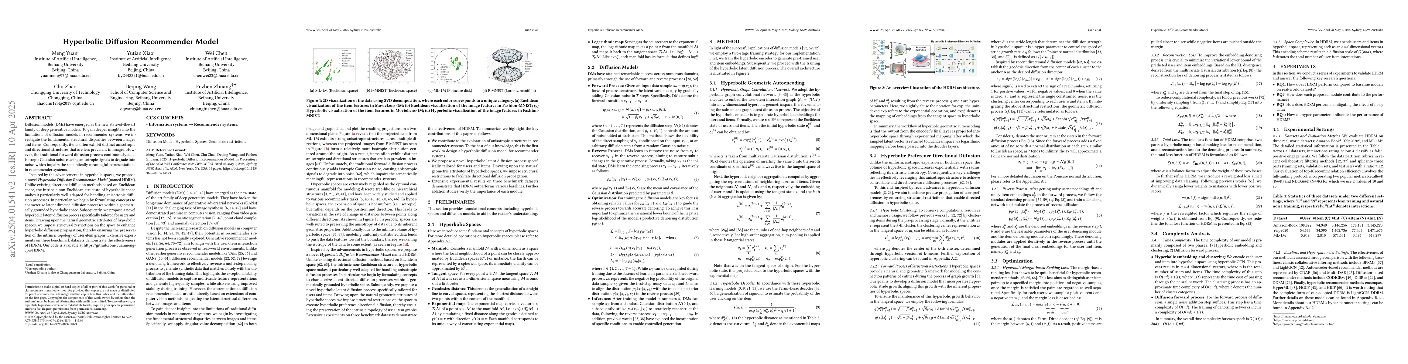 Thumbnail for Hyperbolic Diffusion Recommender Model