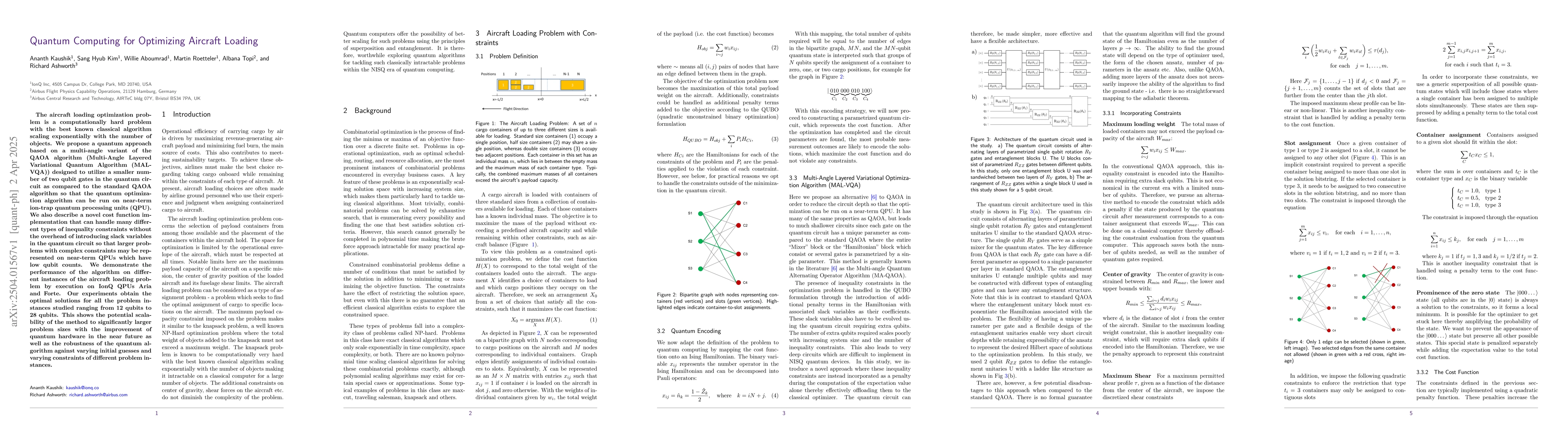 Thumbnail for Quantum Computing for Optimizing Aircraft Loading
