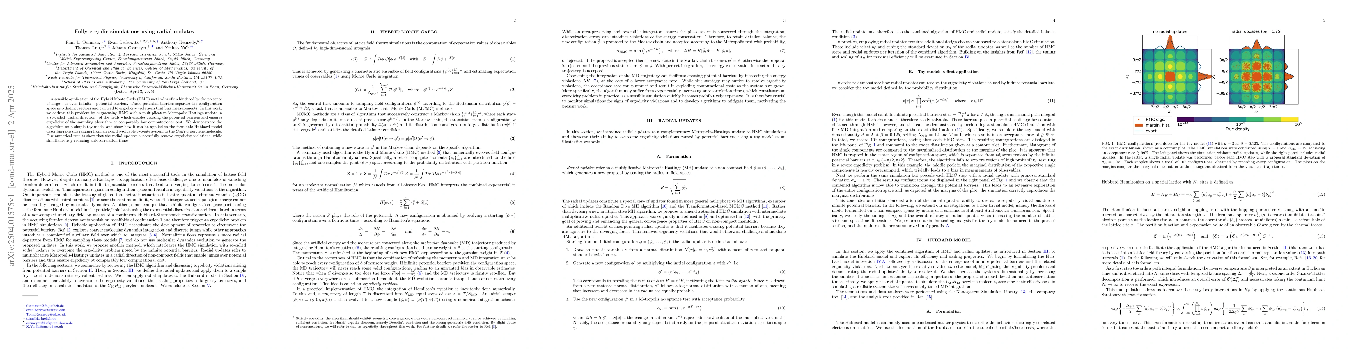 Thumbnail for Fully ergodic simulations using radial updates