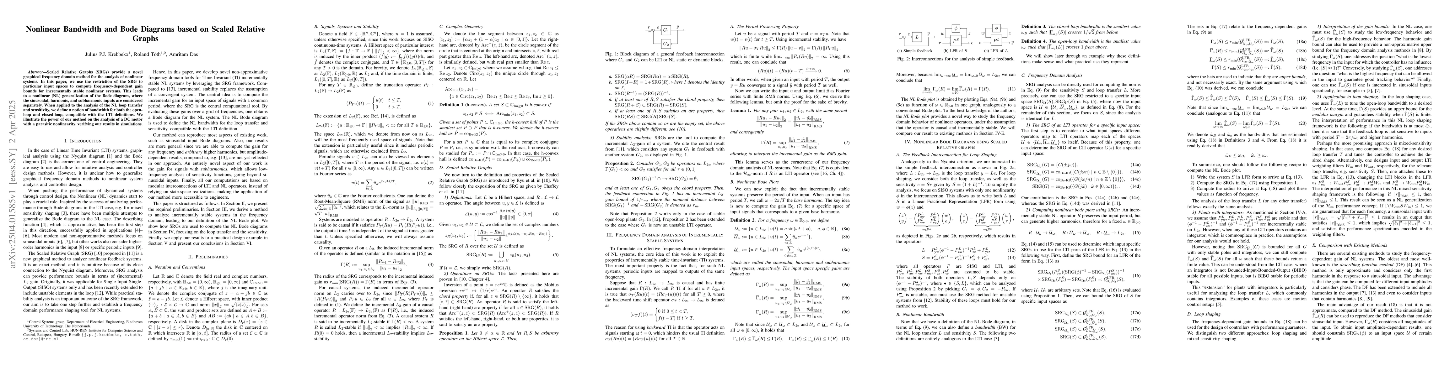 Thumbnail for Nonlinear Bandwidth and Bode Diagrams based on Scaled Relative Graphs
