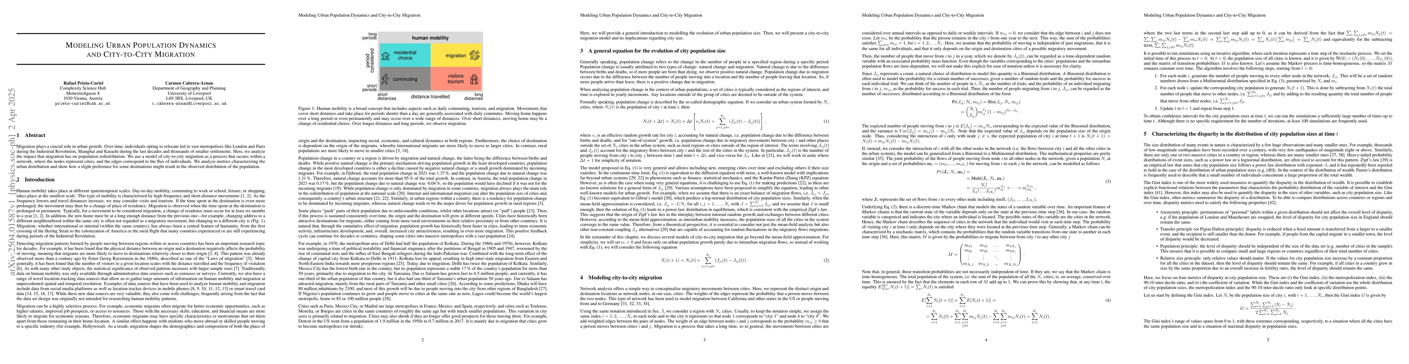 Thumbnail for Modeling Urban Population Dynamics and City-to-City Migration