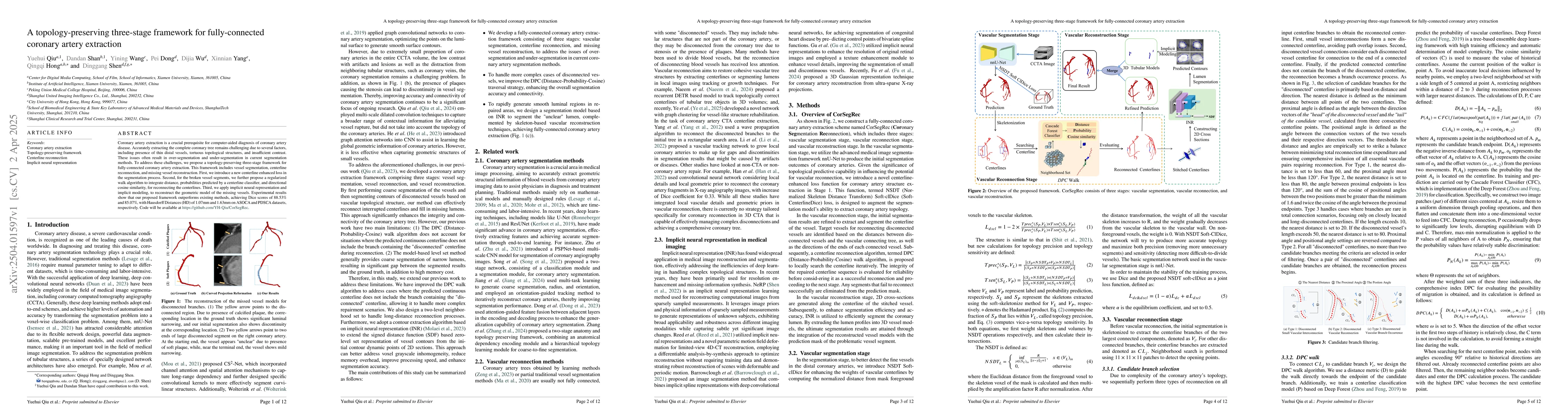Thumbnail for A topology-preserving three-stage framework for fully-connected coronary
  artery extraction