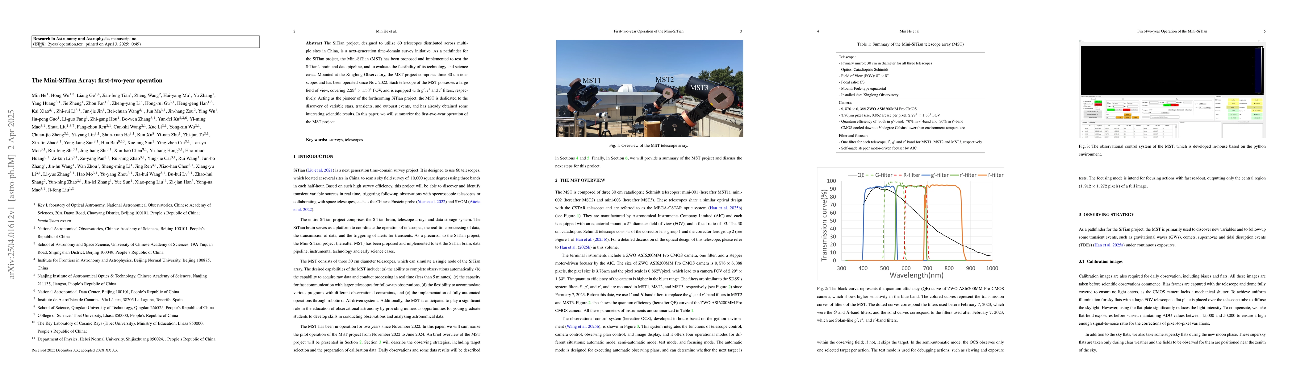 Thumbnail for The Mini-SiTian Array: first-two-year operation