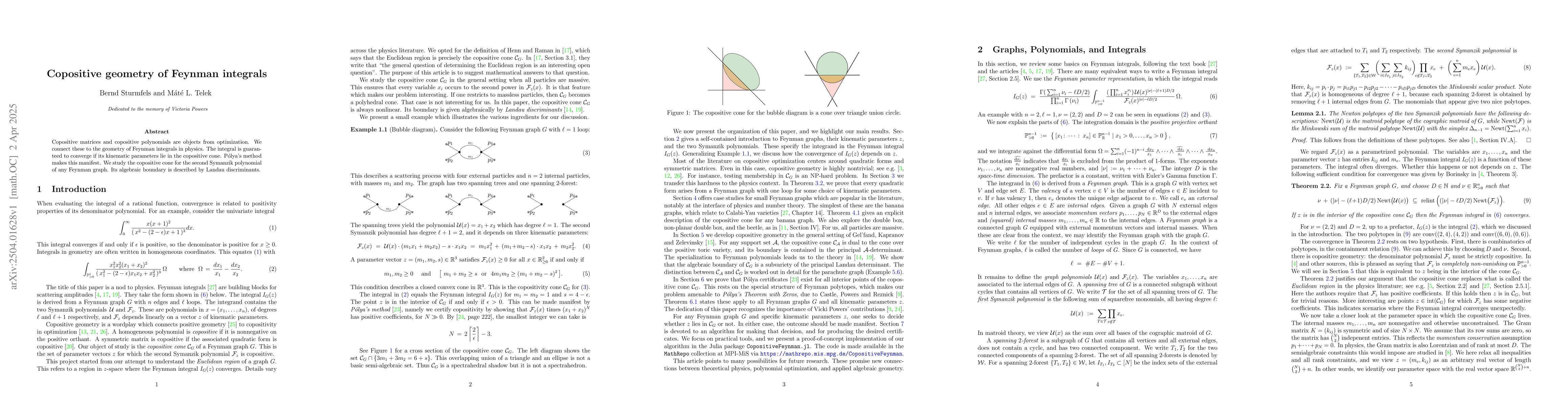 Thumbnail for Copositive geometry of Feynman integrals