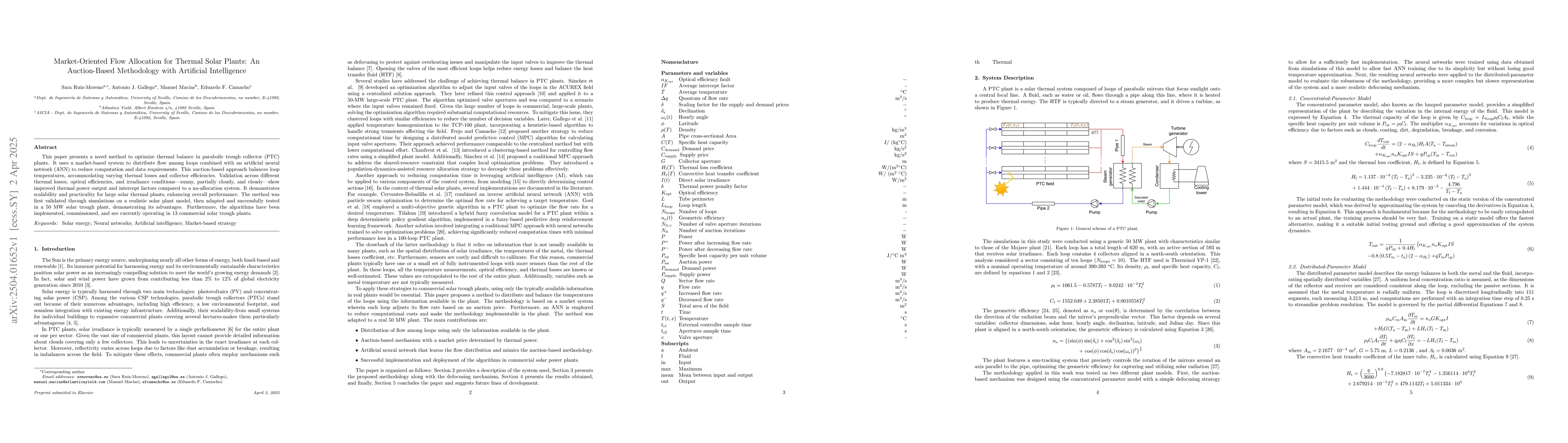 Thumbnail for Market-Oriented Flow Allocation for Thermal Solar Plants: An
  Auction-Based Methodology with Artificial Intelligence