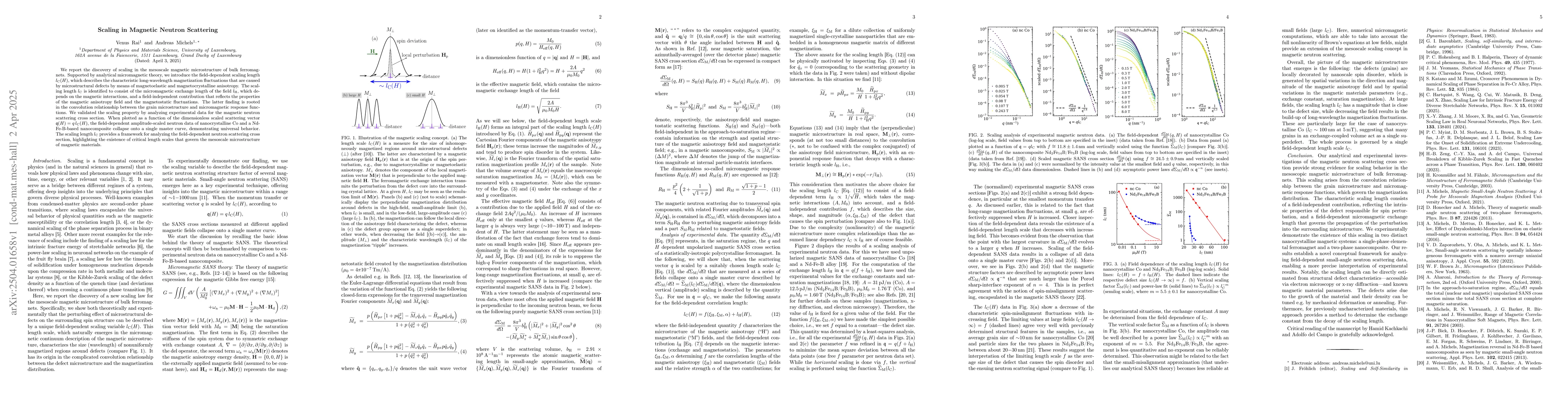 Thumbnail for Scaling in Magnetic Neutron Scattering